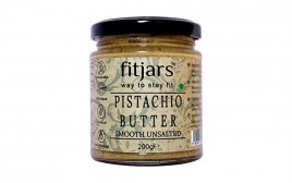 Fitjars Pistachio Butter, Smooth Unsalted  Glass Jar  200 grams